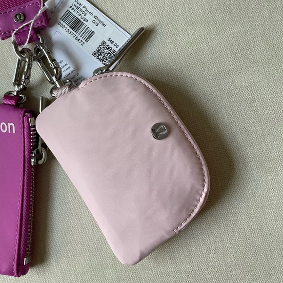 Lululemon Dual Pouch Wristlet - Pow Pink Tone/Flush Pink - Picture 3 of 12